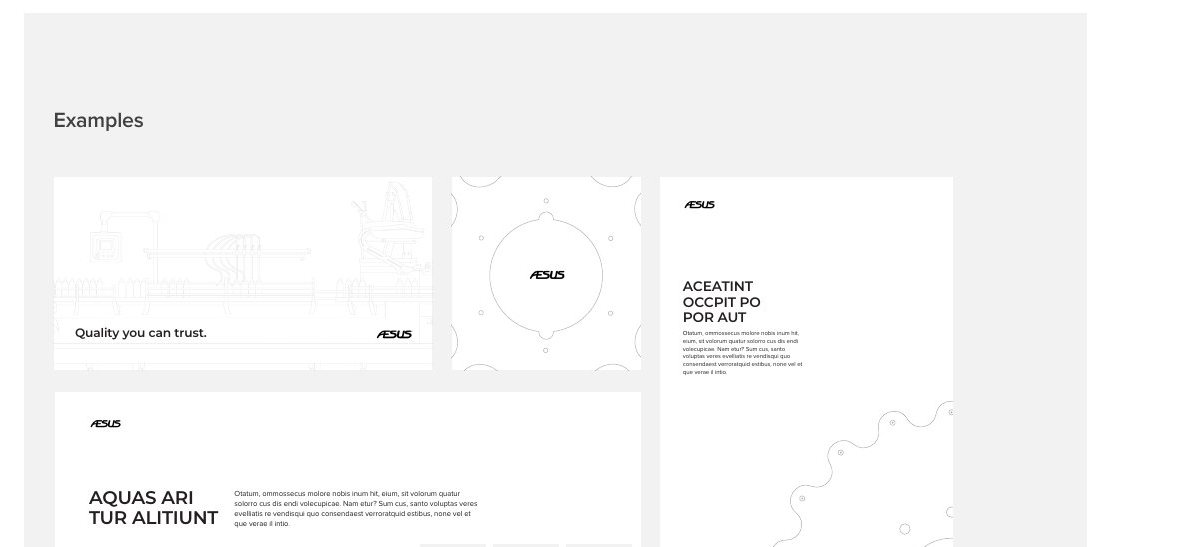 Layout examples: drawings cropped and dropped behind headlines and into covers