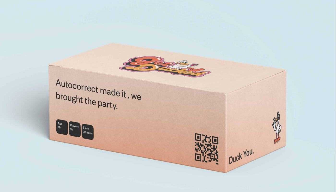 Shipping box printed with the brand voice